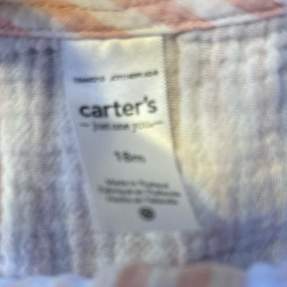 Carter's Pink and White Striped Kids Hat Set - Picture 3 of 3